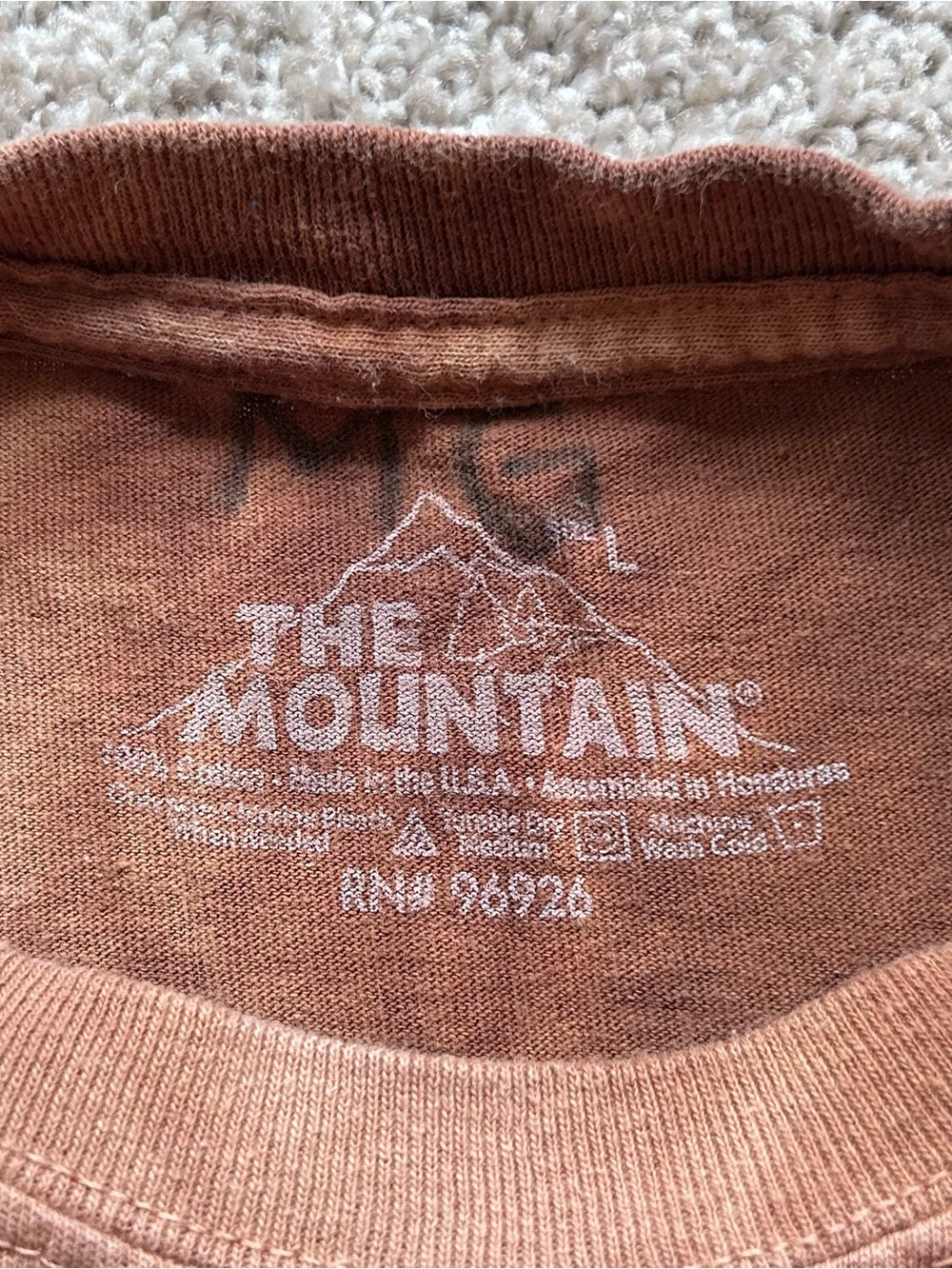 The Mountain Lion Face Graphic T-Shirt Brown Tie Dye Men's Large Jeremy Paul - Picture 5 of 6